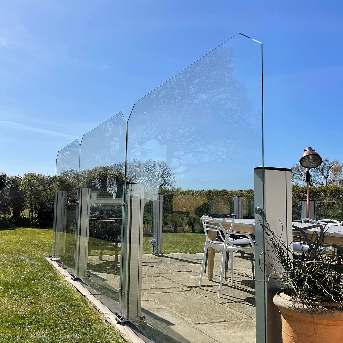 StopBreeze® FH (6ft fixed height) Clear or Tinted Glass