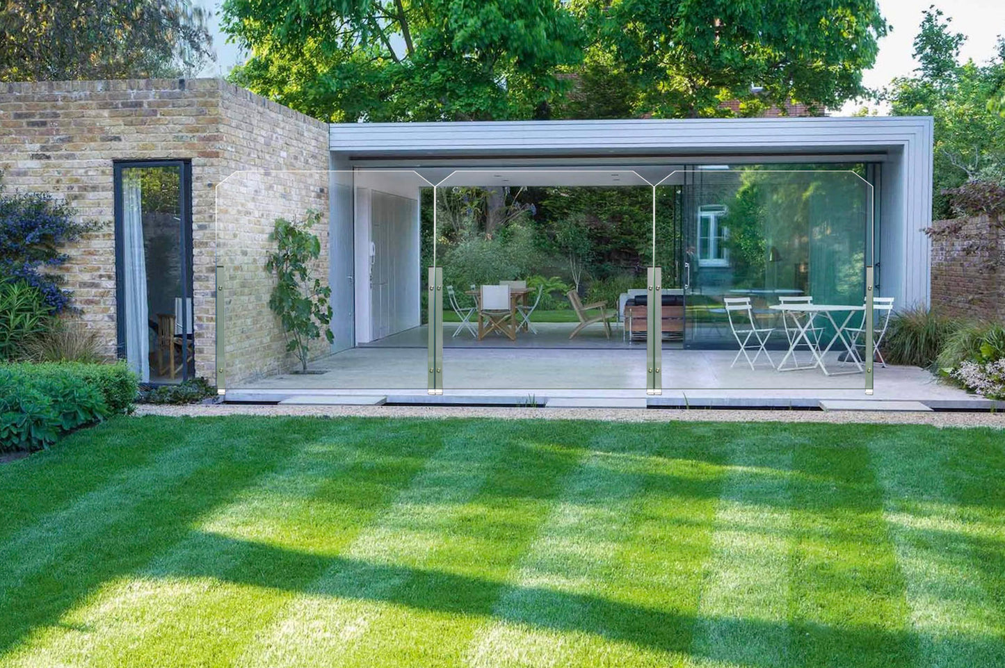 StopBreeze® FH (6ft fixed height) Clear or Tinted Glass